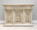 french antique buffet base - dogs